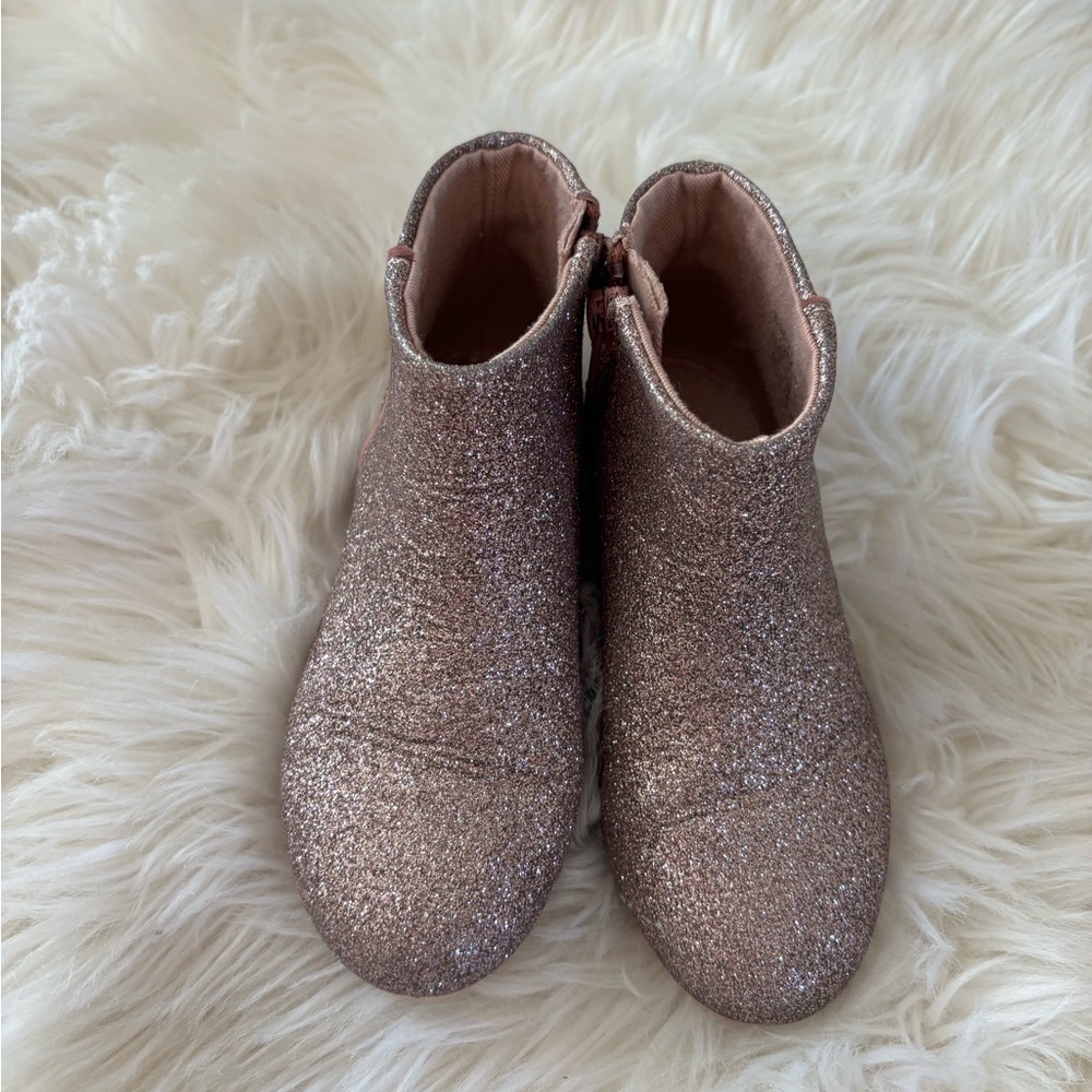 Zara girls Sparkling Glitter Ankle Boots with Side Zipper - Picture 3 of 9